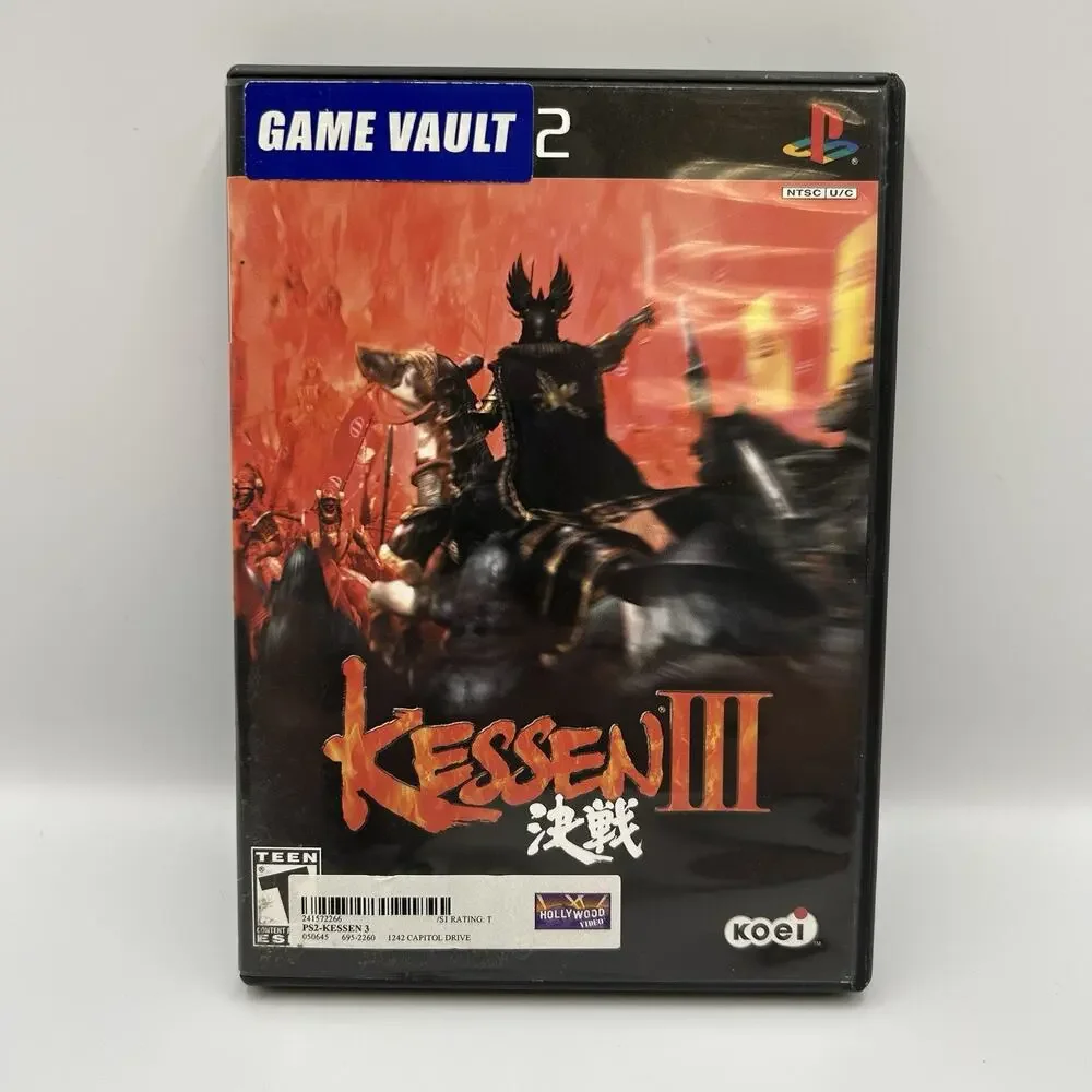 Kessen III (Sony Playstation 2, PS2) Black Label - Missing Manual - Tested